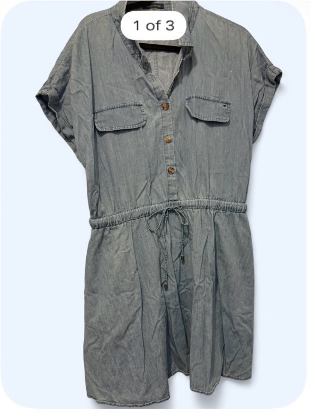 Tommy Hilfiger Light Blue Denim Shirt Dress